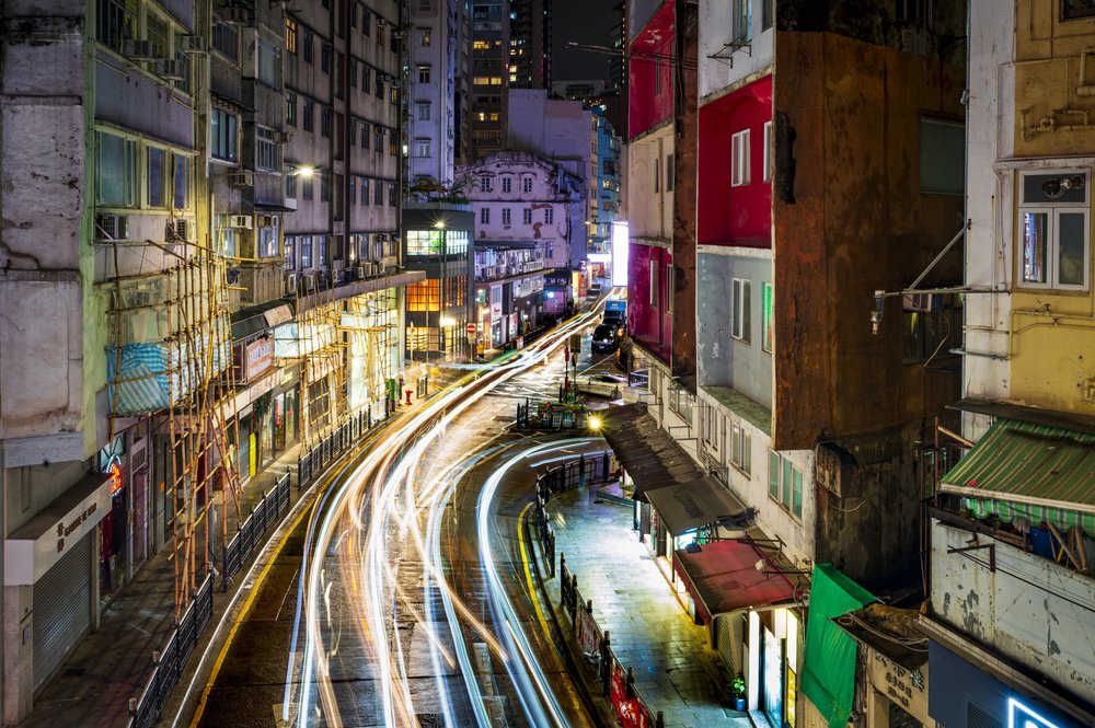 Hong Kong street scene representing everyday language choices